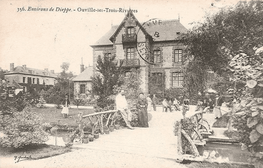 Carte postale ancienne de la Villa Argonne à Ouville-La-Rivière, près de Dieppe en Normandie, au début du XXe siècle