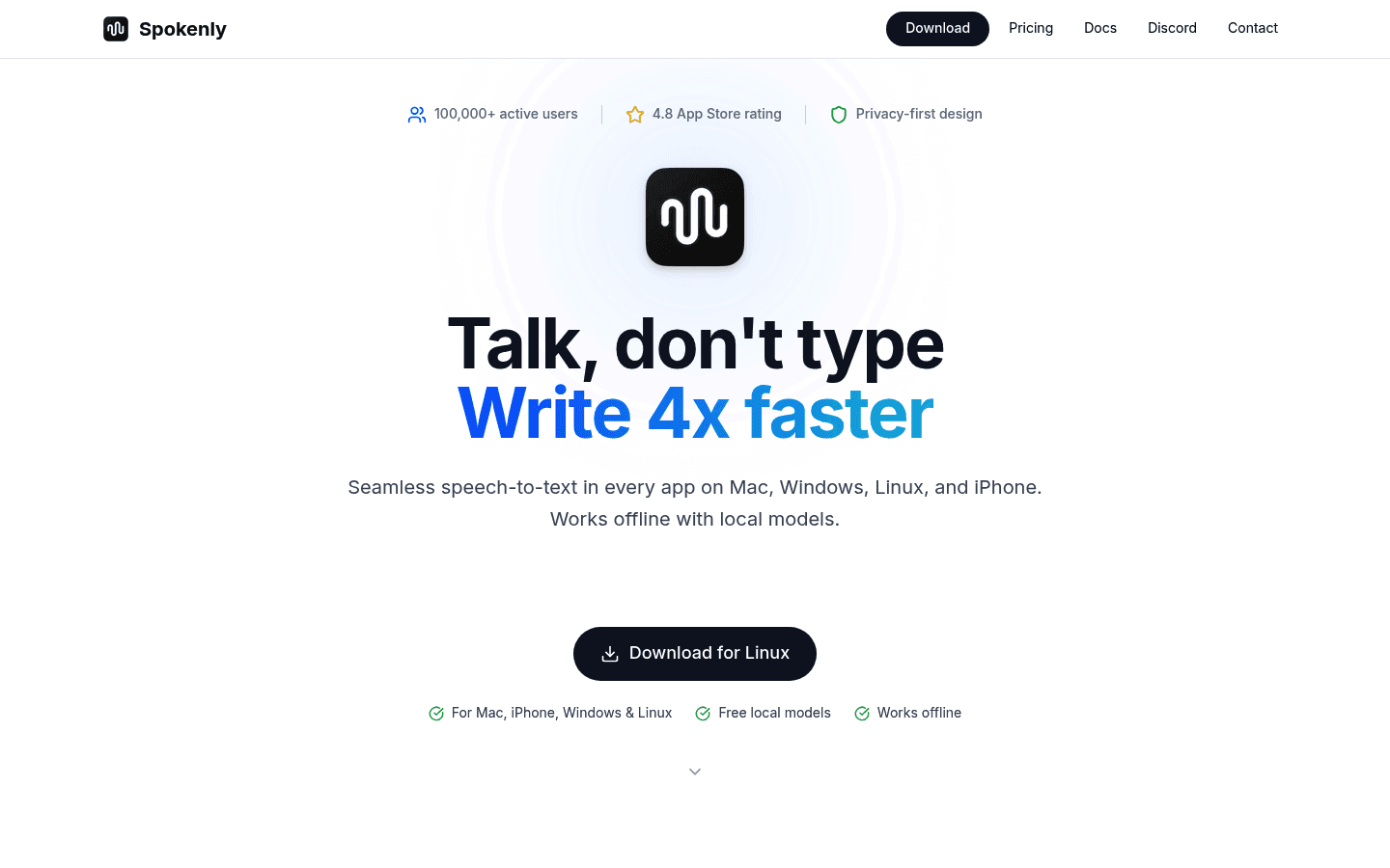 Spokenly product screenshot