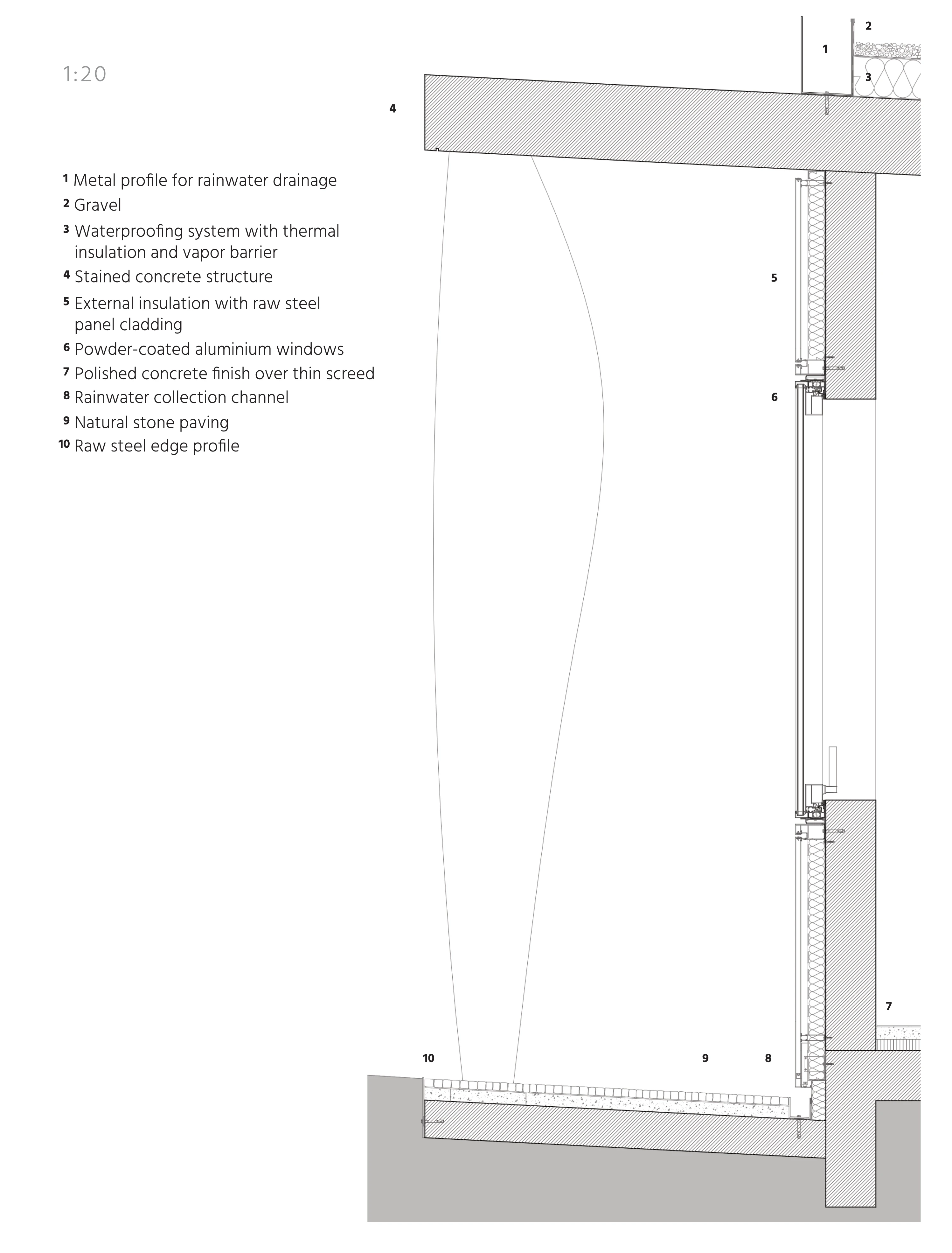 House on a slope plan detail
