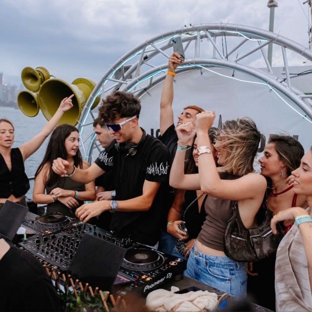 DJ playing in a club
