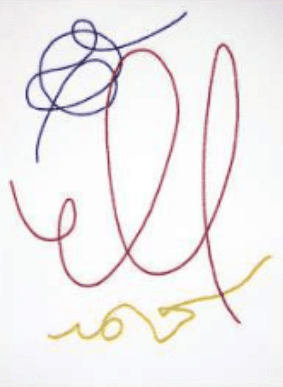 herd of sheep on road painting