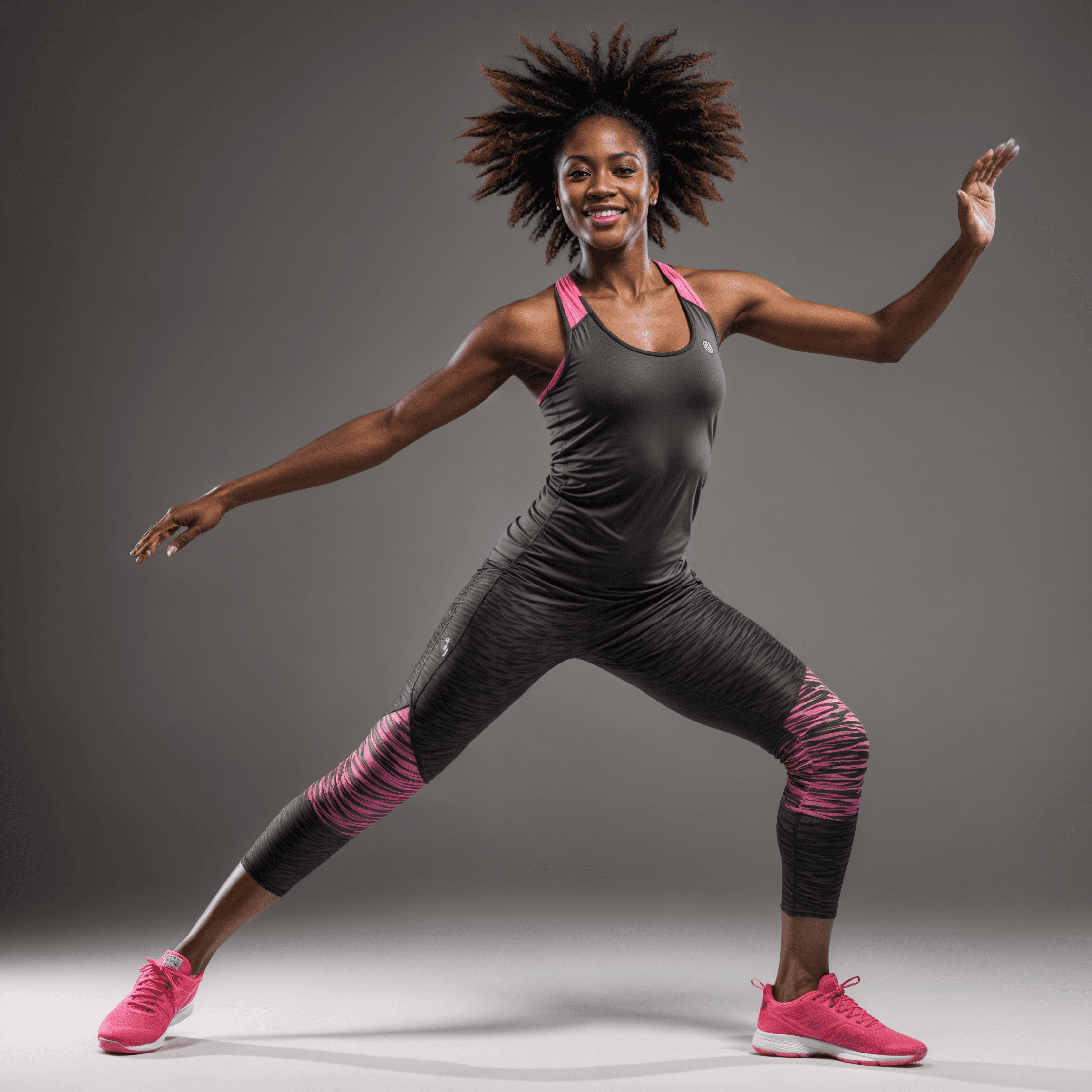 una mujer en una clase de zumba