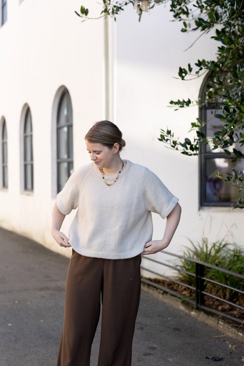 Bliss Tee Mohair knitting pattern by Knit&Note