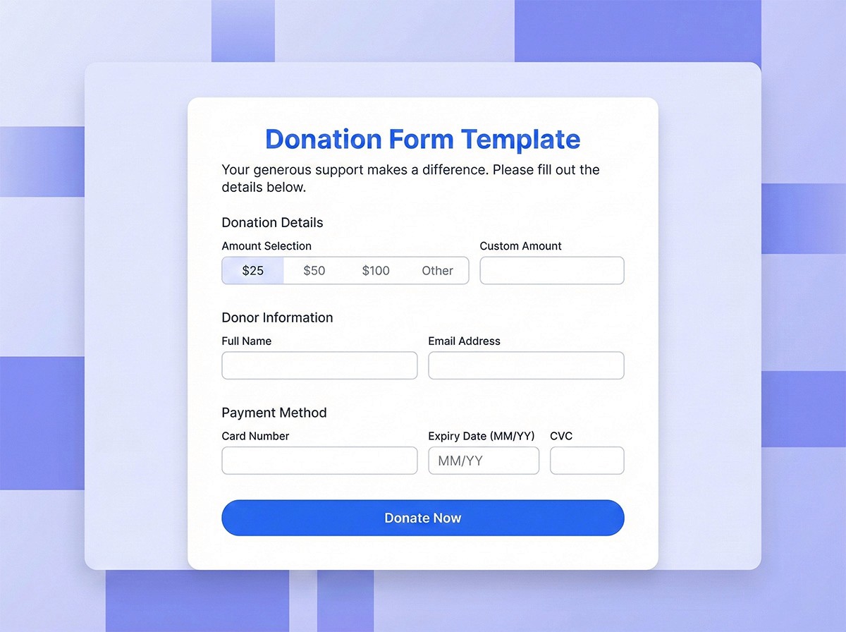 Donation Form Template