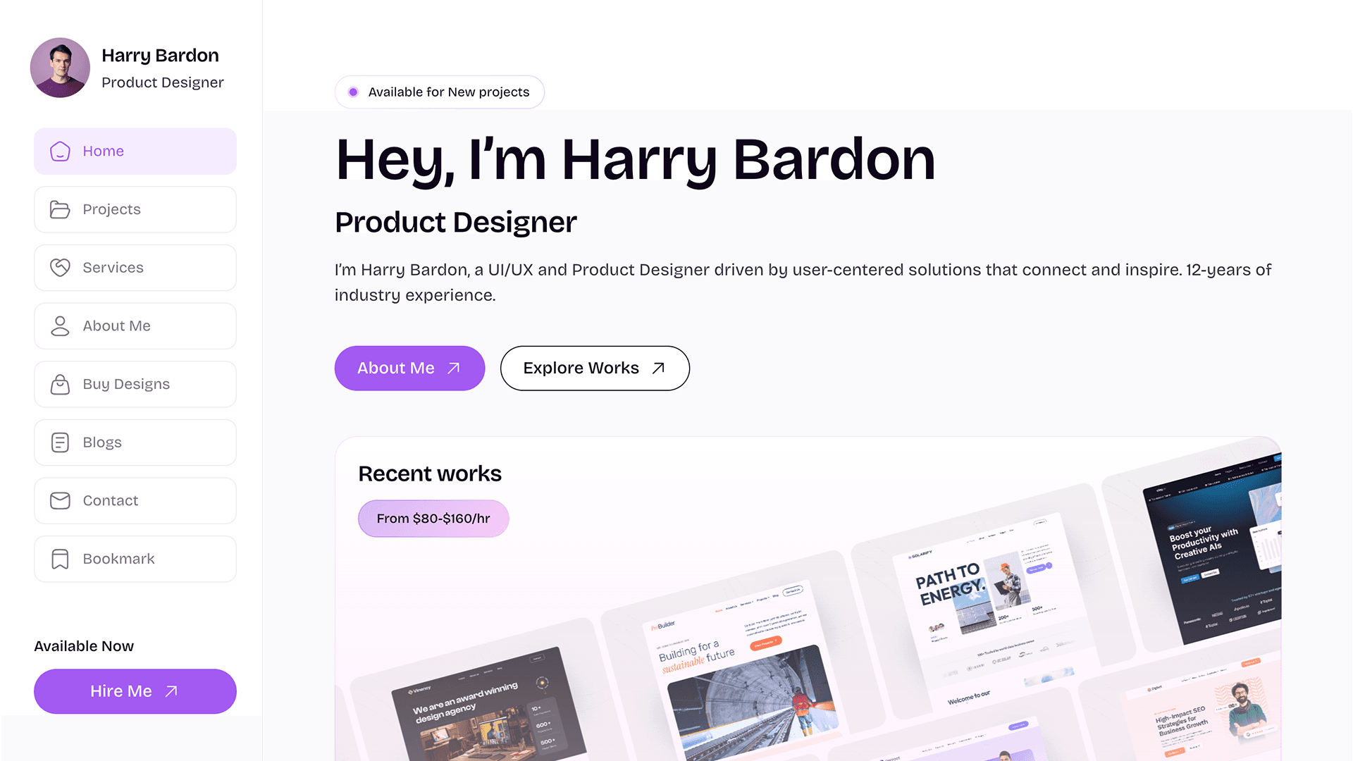 Hyperfolio Framer template
