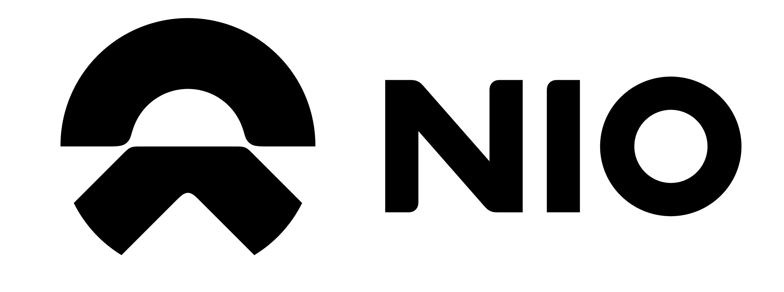 NIO logo, electric vehicle manufacturer.