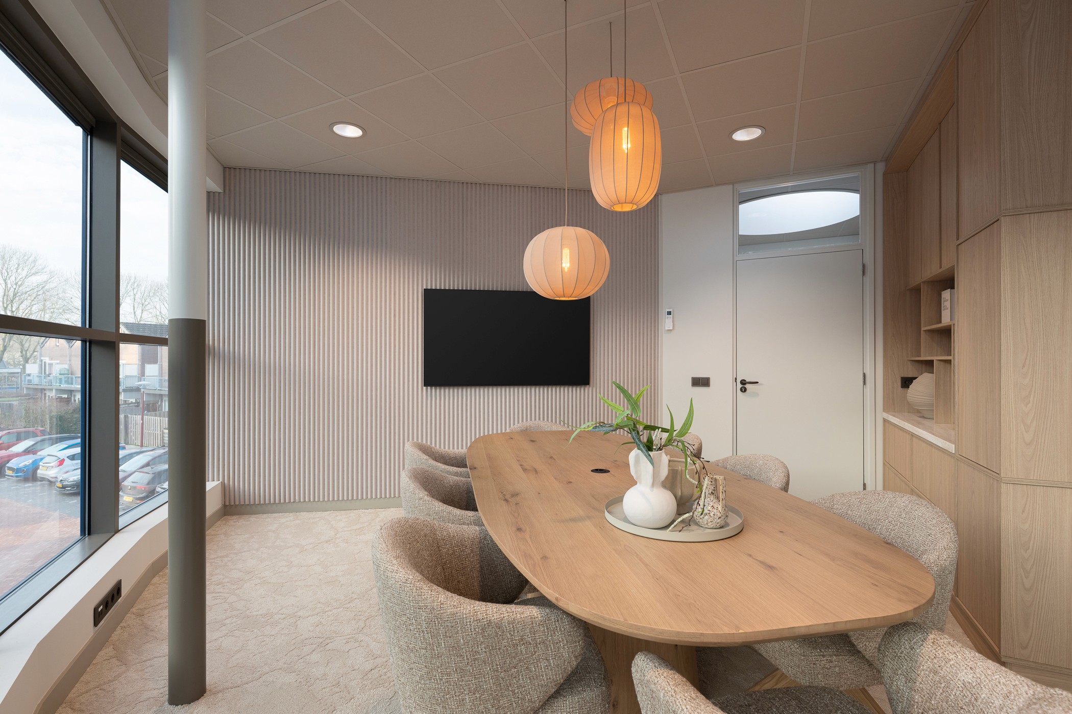 Aspekt makelaars vergader ruimte