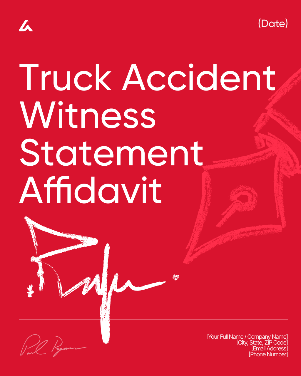 Truck Accident Witness Statement Affidavit