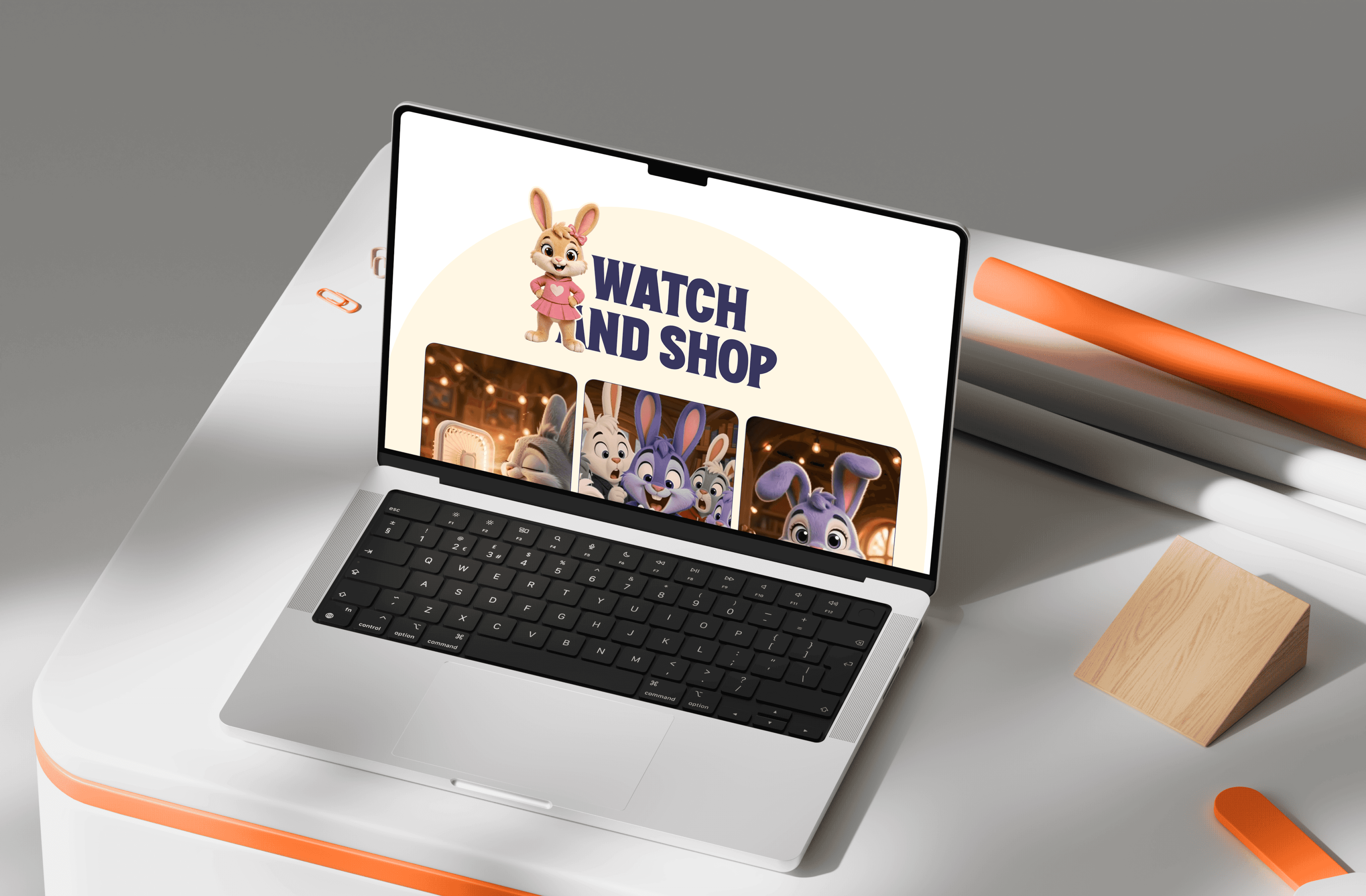 Minimal laptop mockup design layout