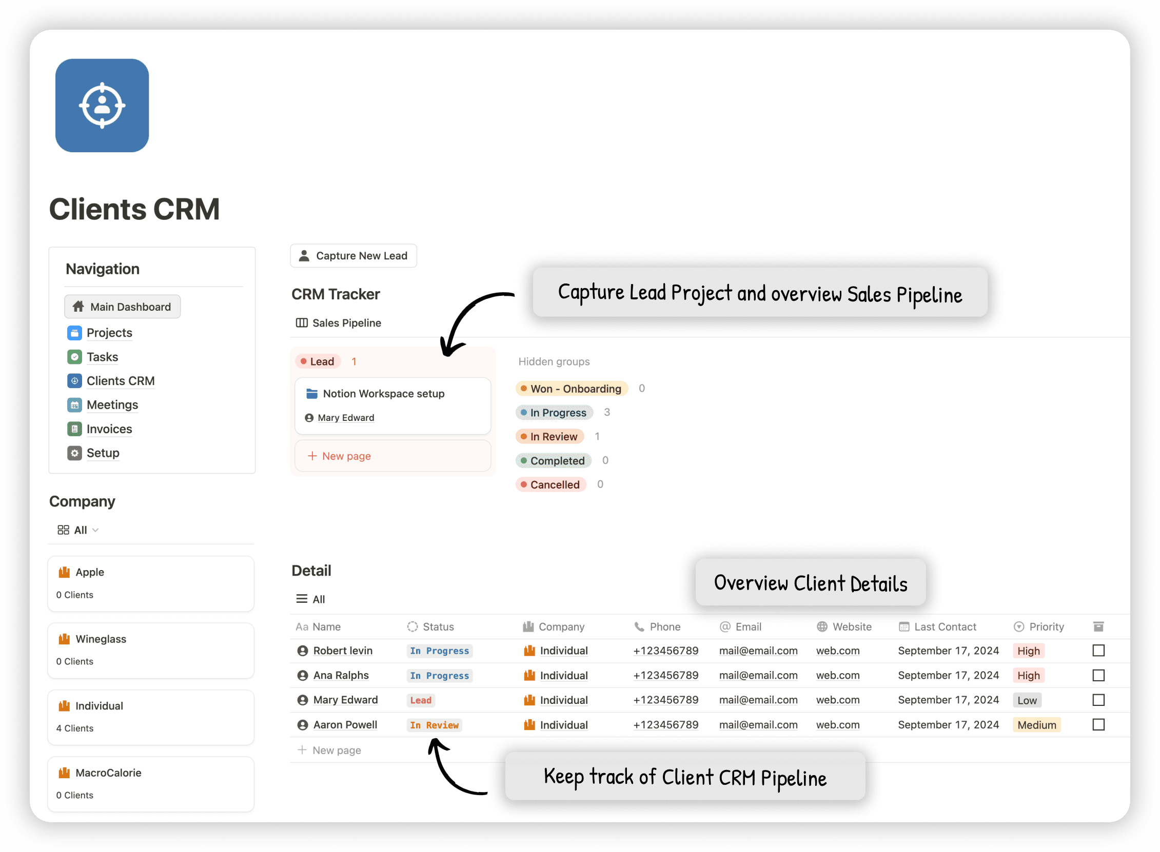 Client CRM Ultimate Notion Business OS