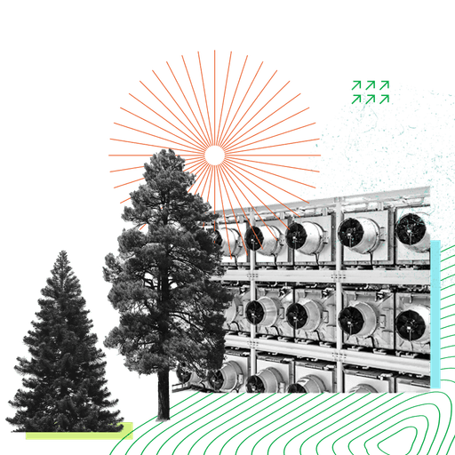 Collage illustration with renewable energy and