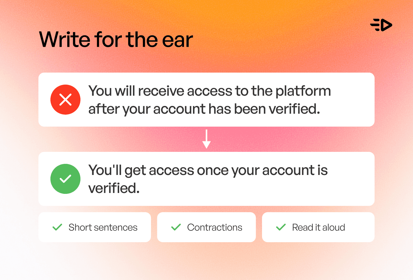 Write for the ear