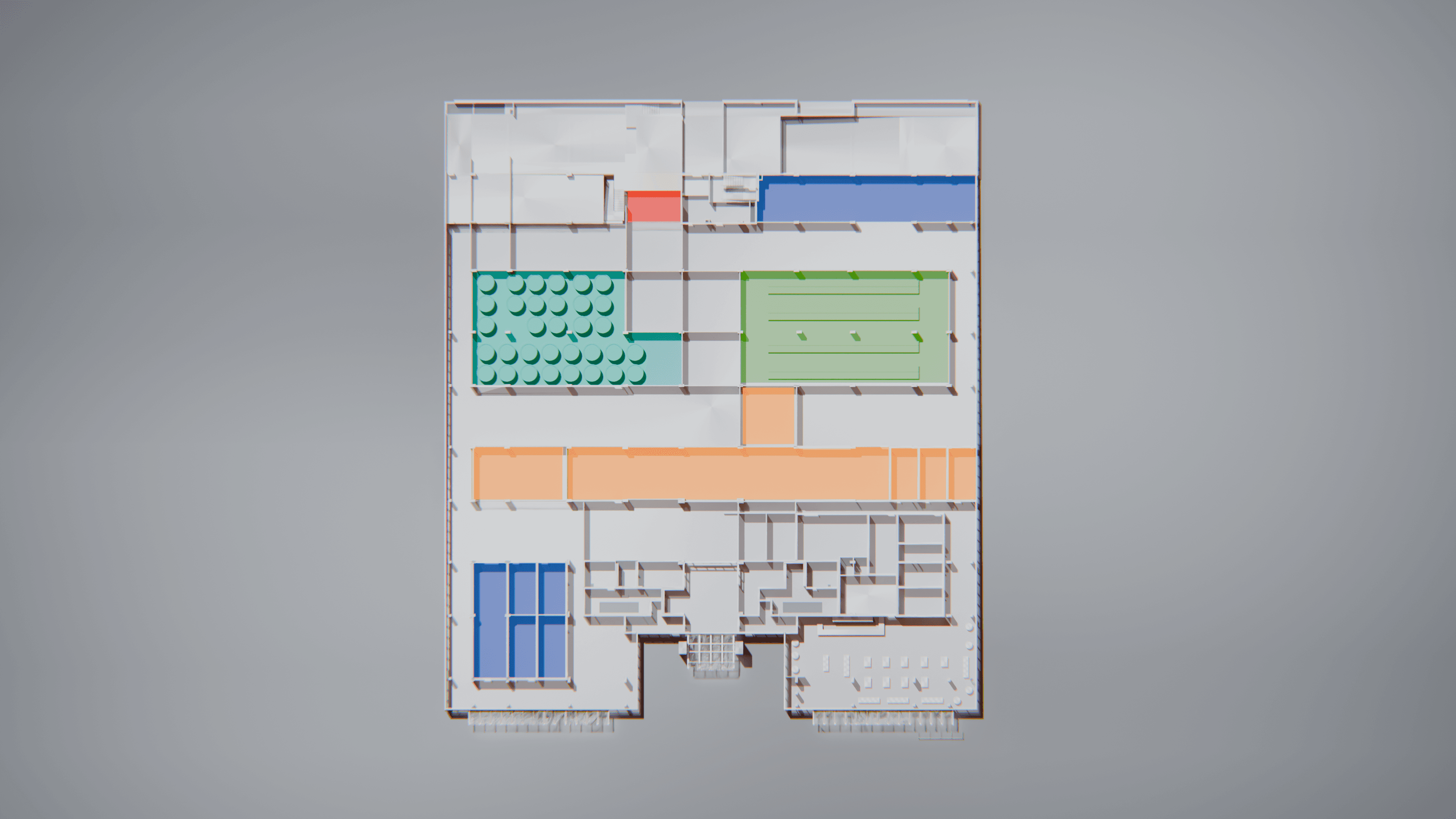 3D Illustraton of renewable microgrid center
