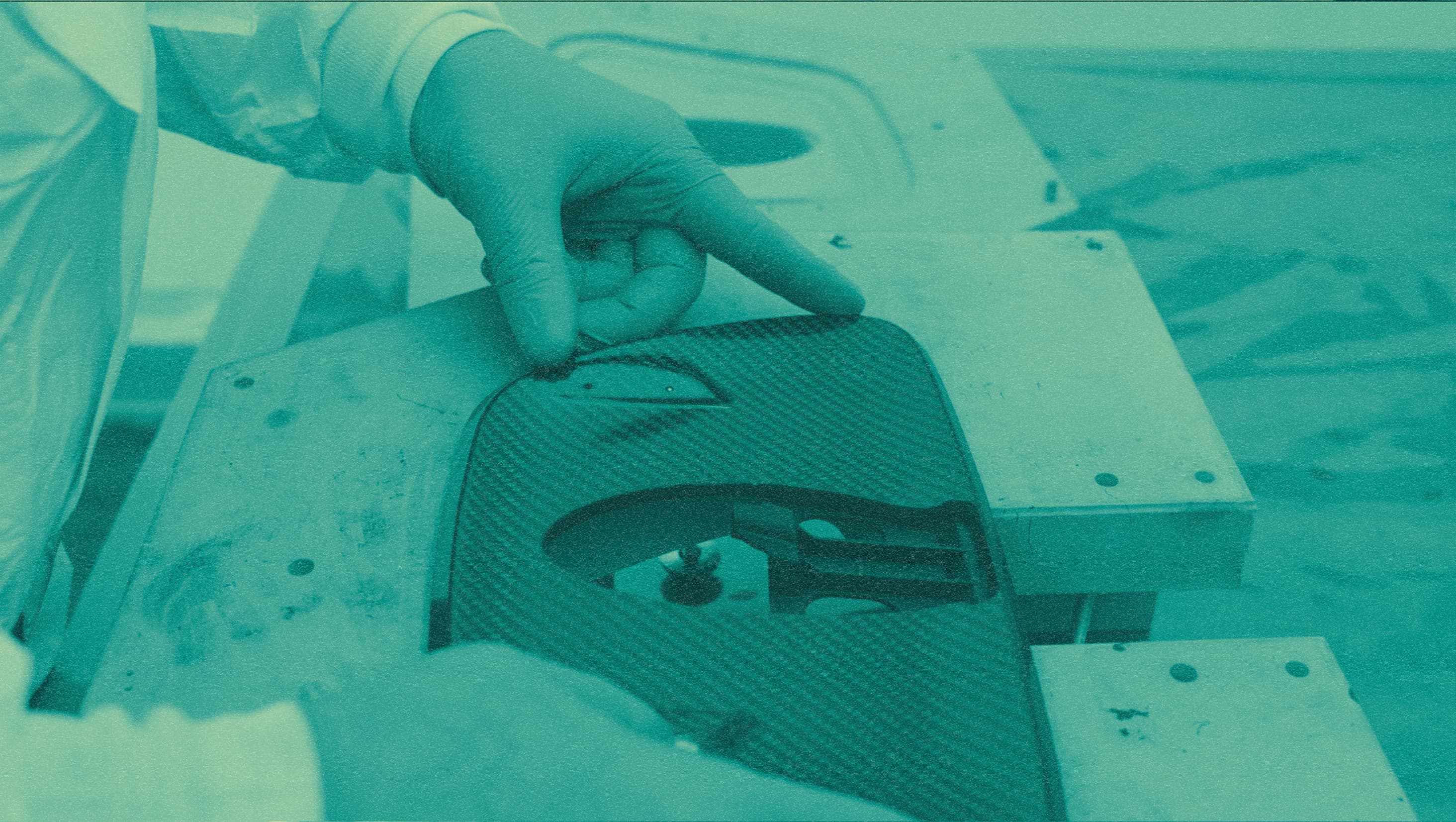 Man working with two monitors