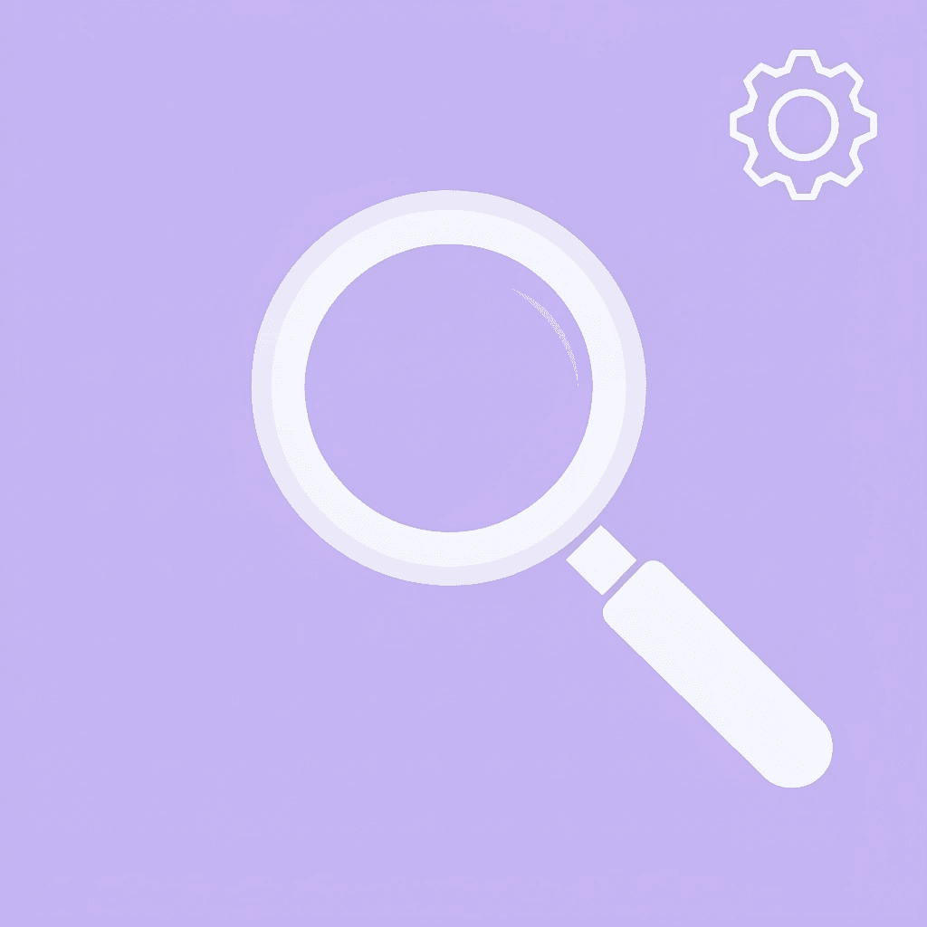  Magnifying glass focusing on specific organizational workflows