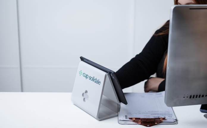 CUP Solidale healthcare booking platform used in a medical office environment, digital health project developed within Alessandro Brancati Marketing Technology and Growth Studio