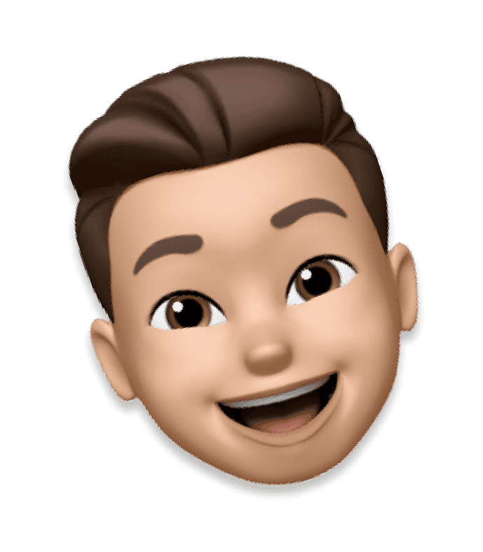 Smiling Memoji face icon from Casa Verde Framer template.