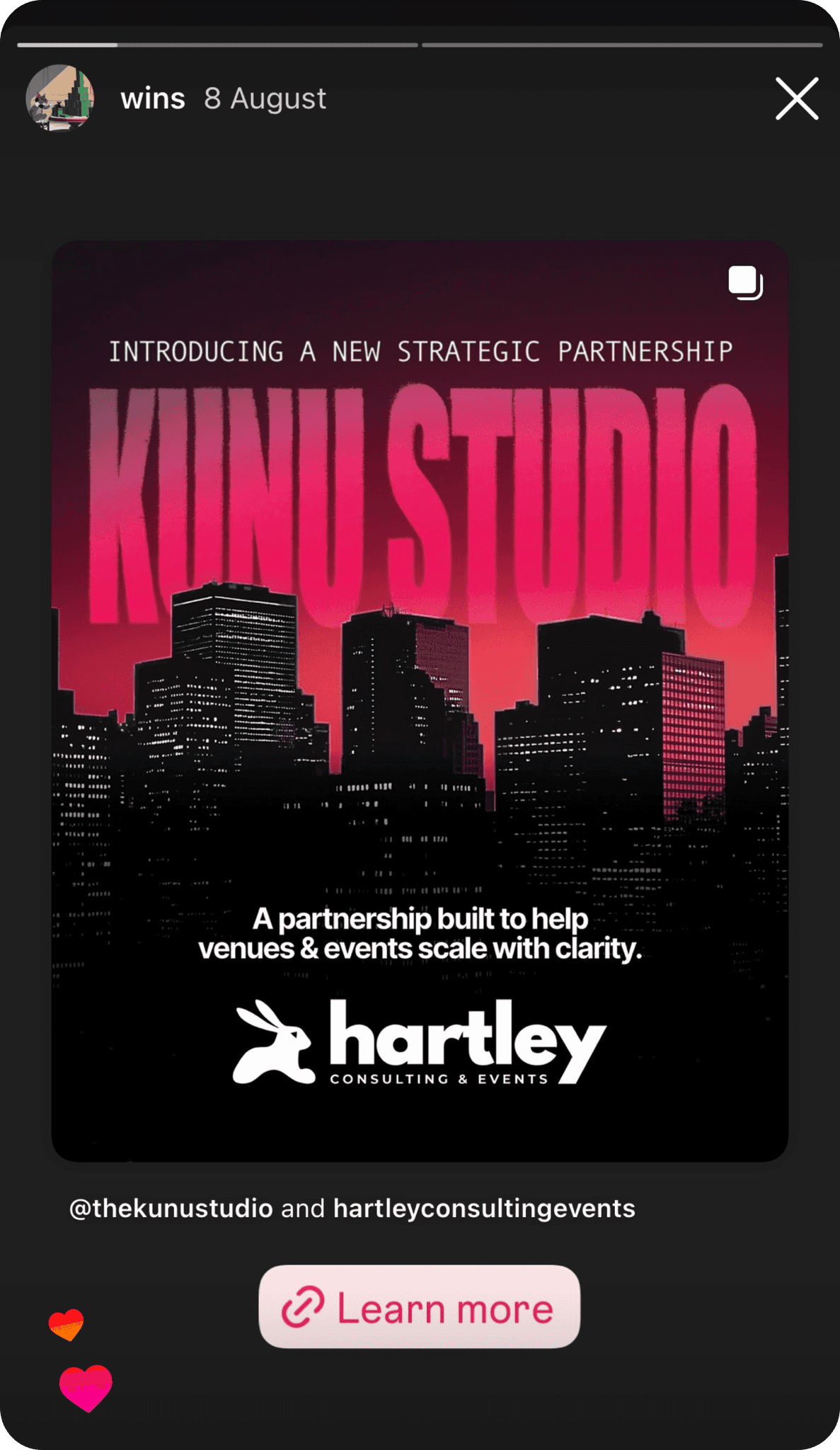 KUNU STUDIO Instagram Stories
