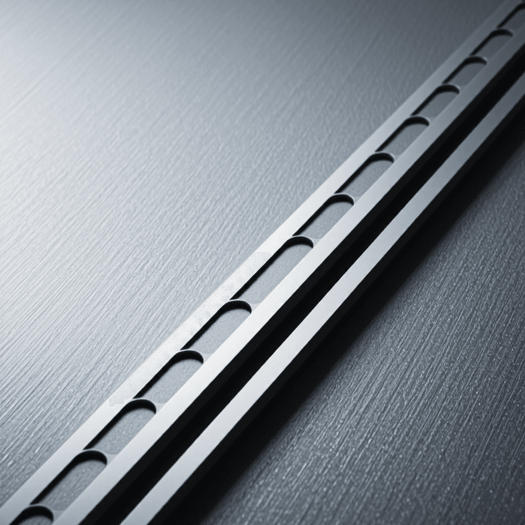 product photography of set of metal strips with a circular cutout, likely for construction or installation purposes