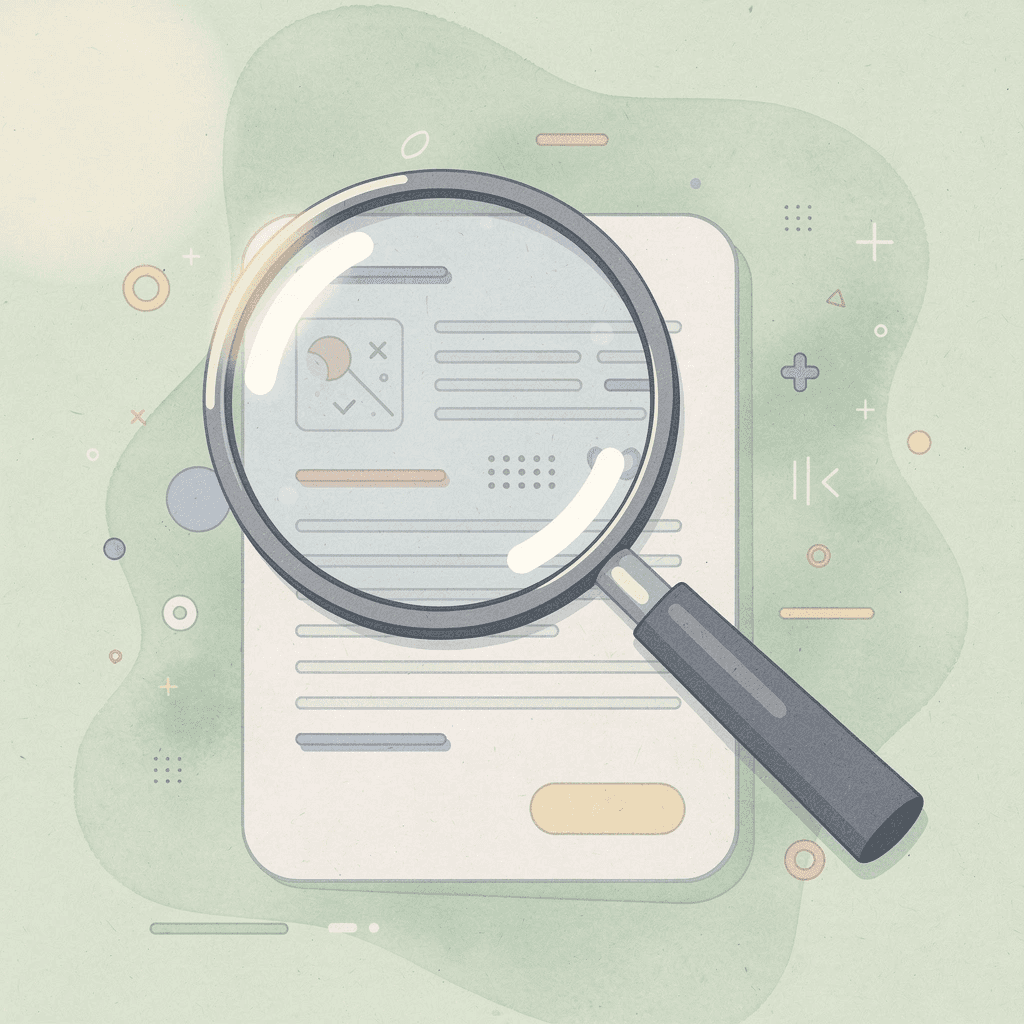 Magnifying glass examining a product on screen representing how online shoppers scrutinize product imagery