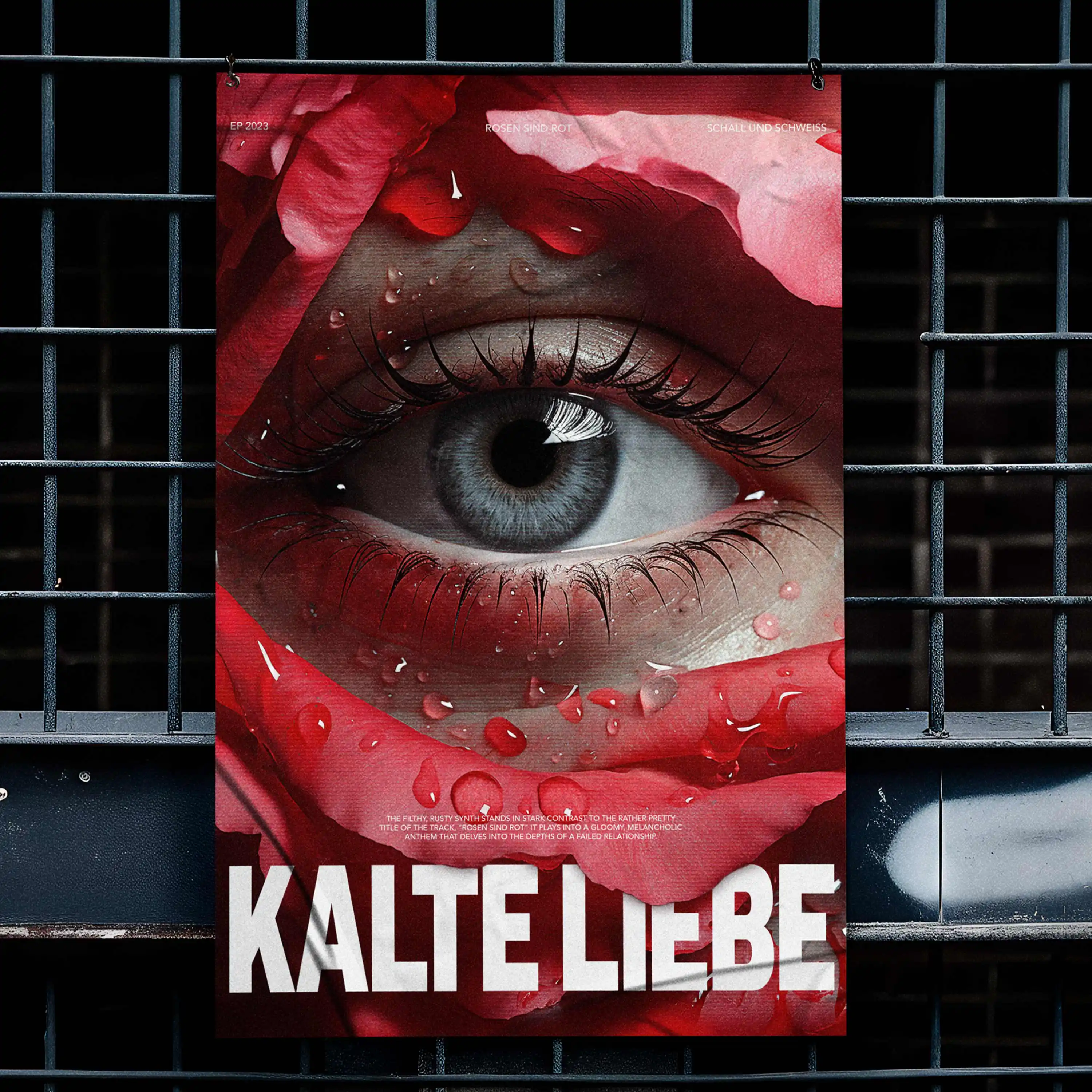 Poster Kalte Liebe – Rosen Sind Rot Mockup