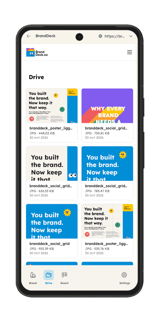 BrandDeck features brand managment tool mobile