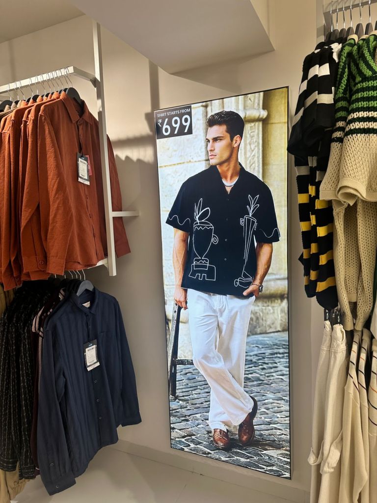 Ai image of a fashion model in a retail store