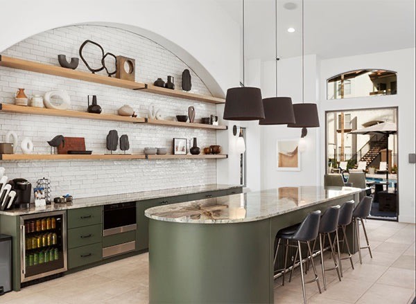 green modern kitchen