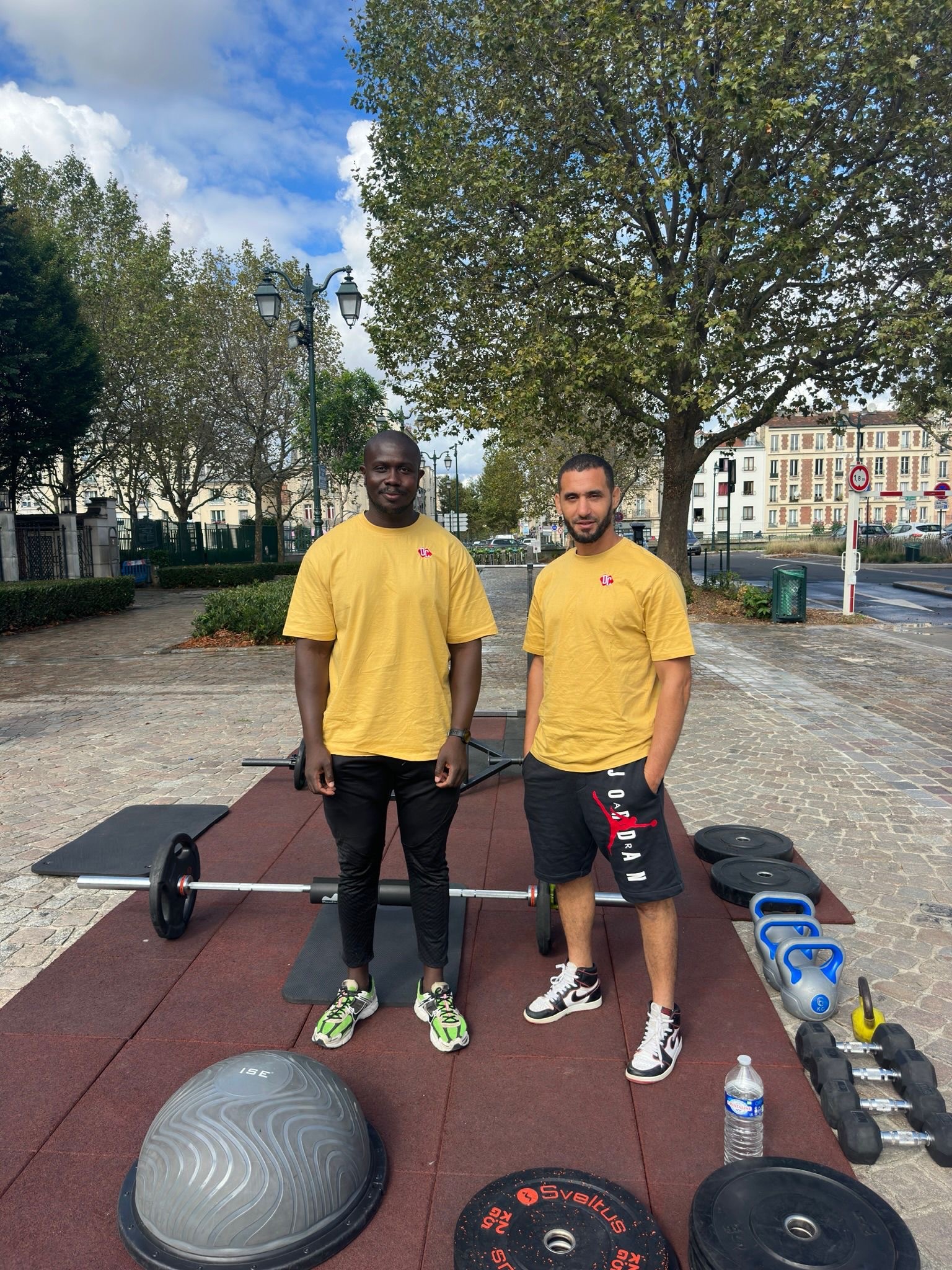 Athlete winning a race