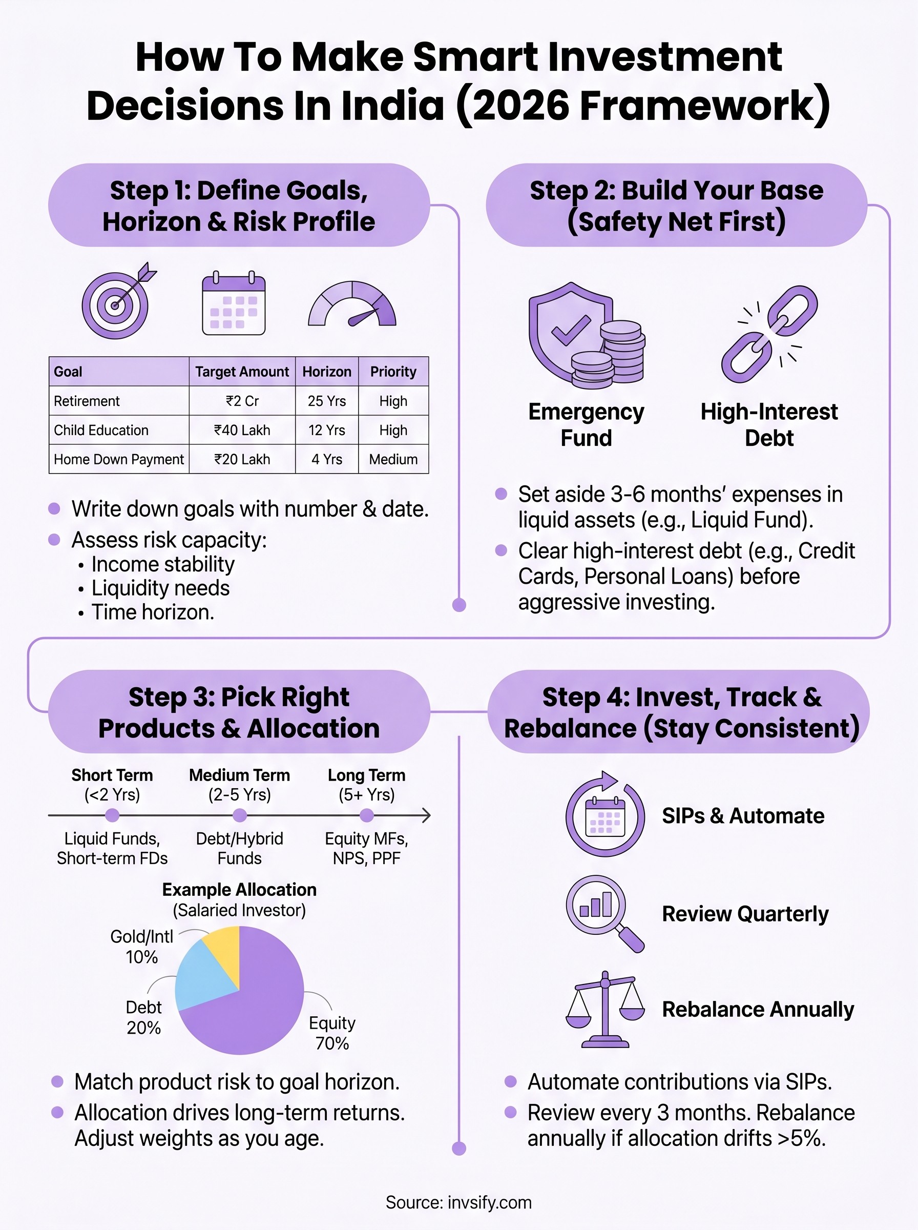 how to make smart investment decisions infographic