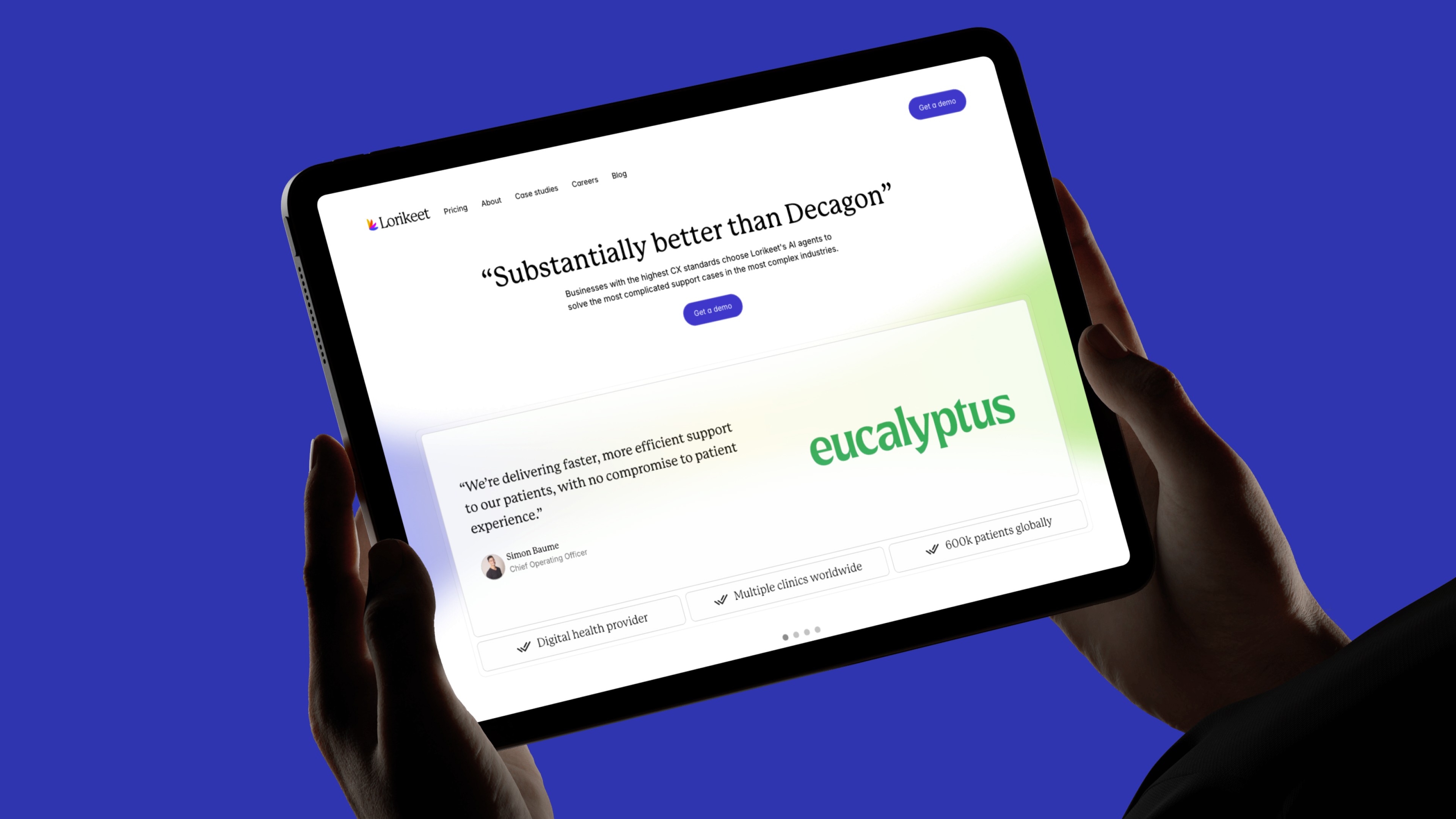 Lorikeet website pre-series A