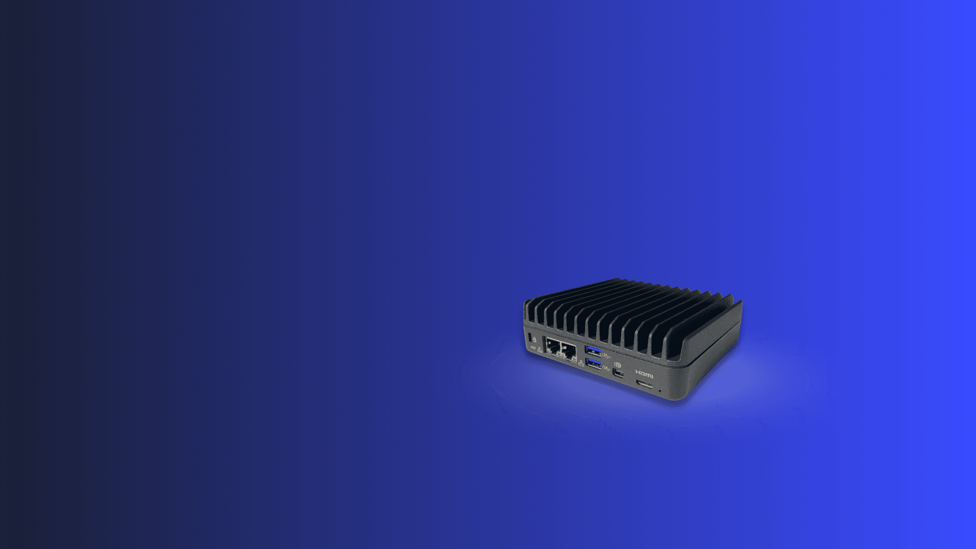 mini Pc on plain backbround