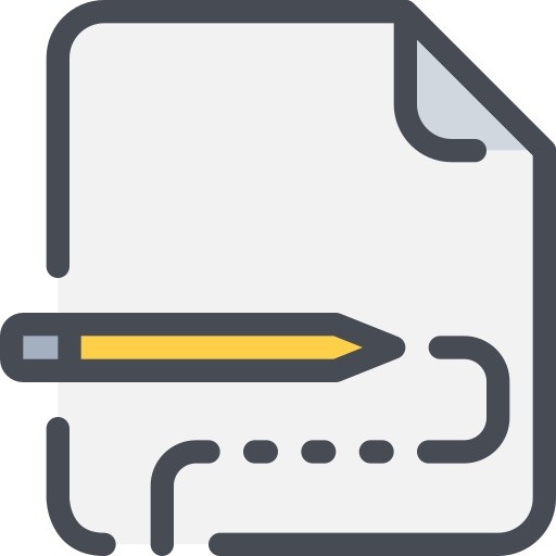 Icons with offset doodle fills.