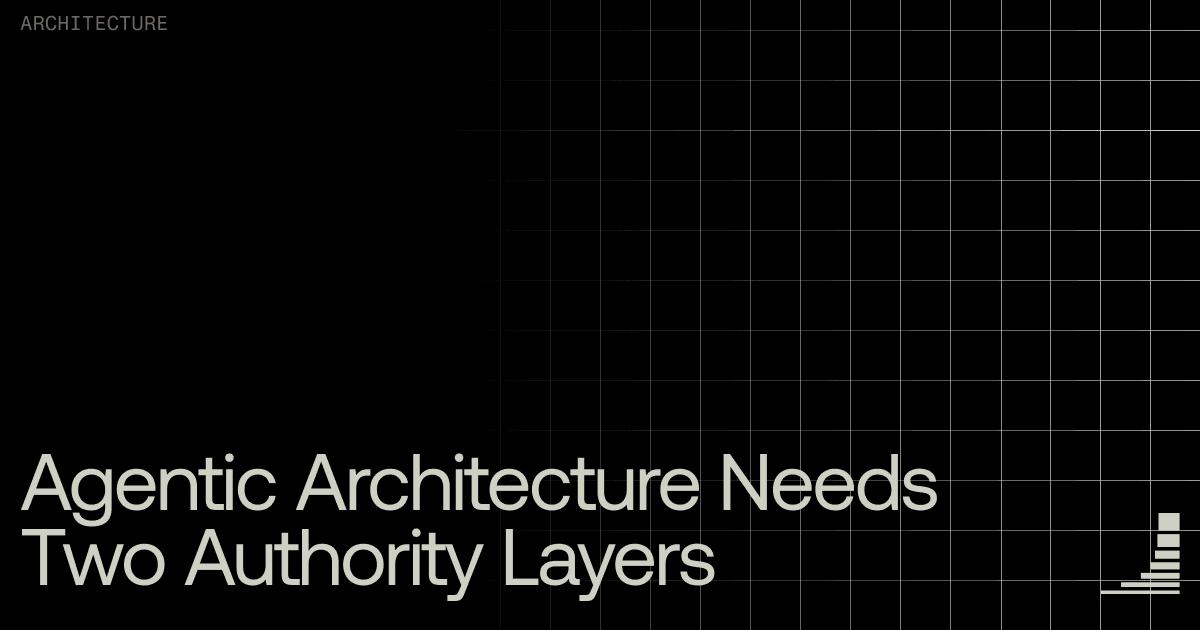 Waxell blog cover: separation of developer and operator authority in agentic system architecture