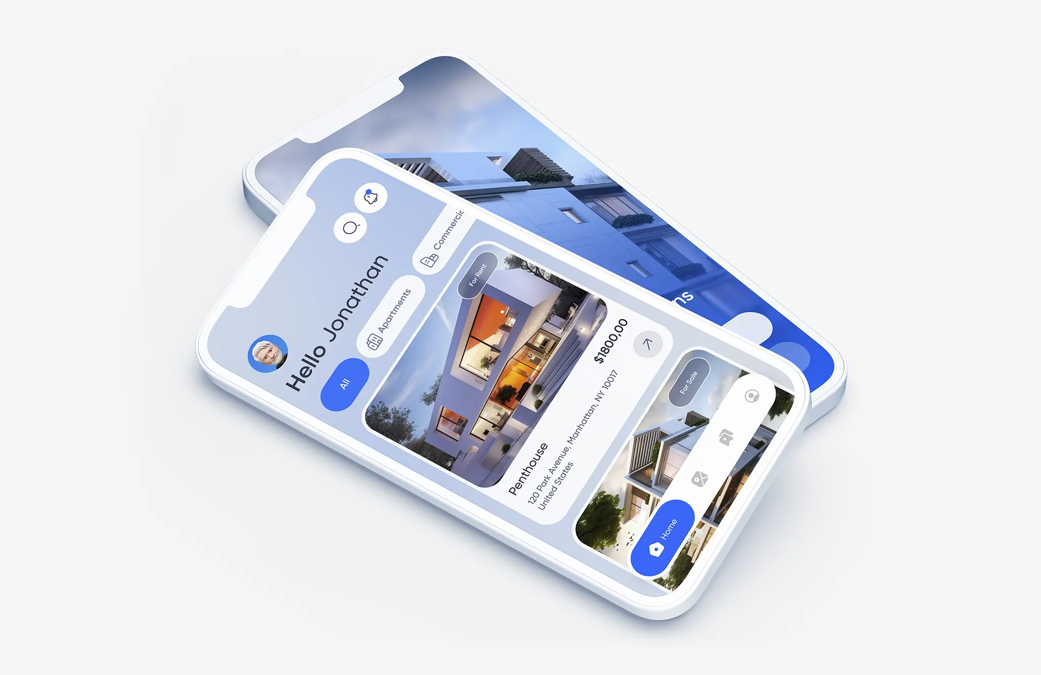 real estate app design for buy and sell properties