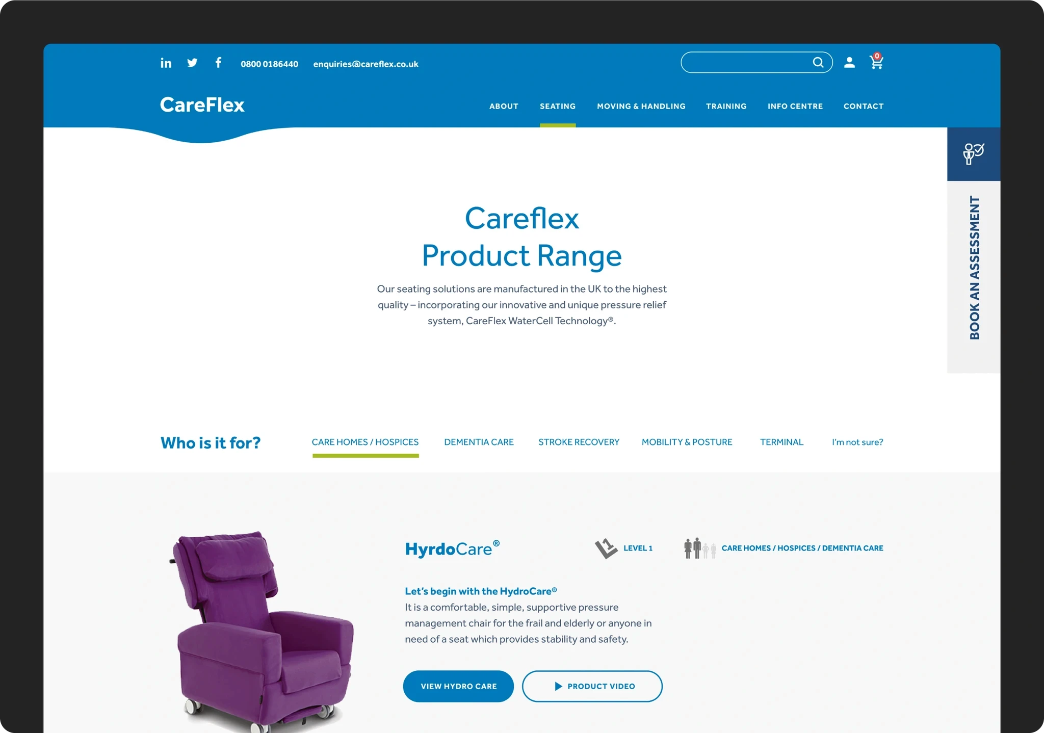 CareFlex Product page