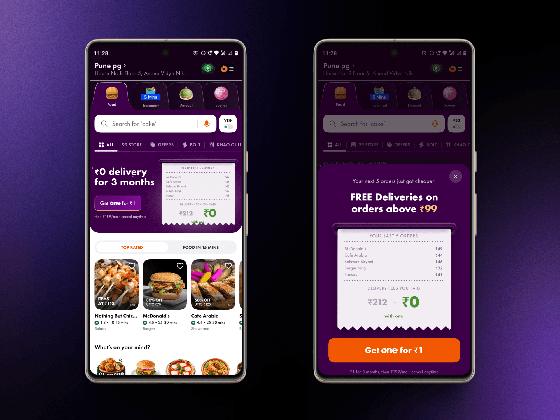 mobile mockup UI