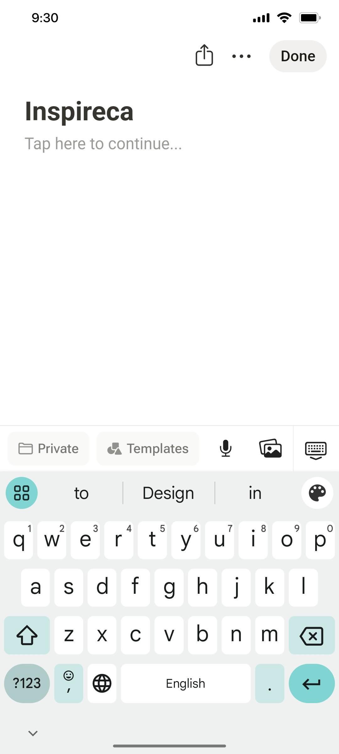 Notion App Done Screen