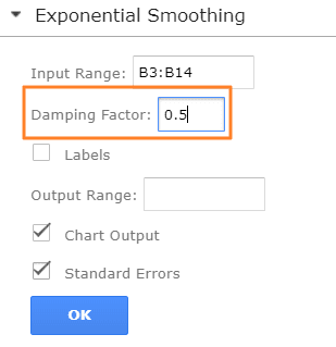 Specify the Damping Factor