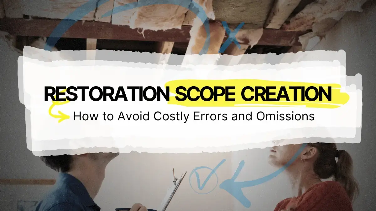 ein Restaurator und ein Kunde, die sich eine beschädigte Decke ansehen