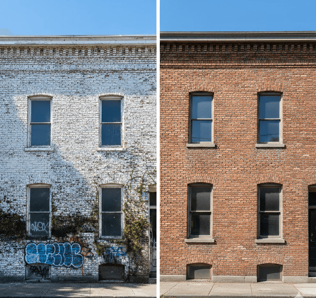 brick facade restoration