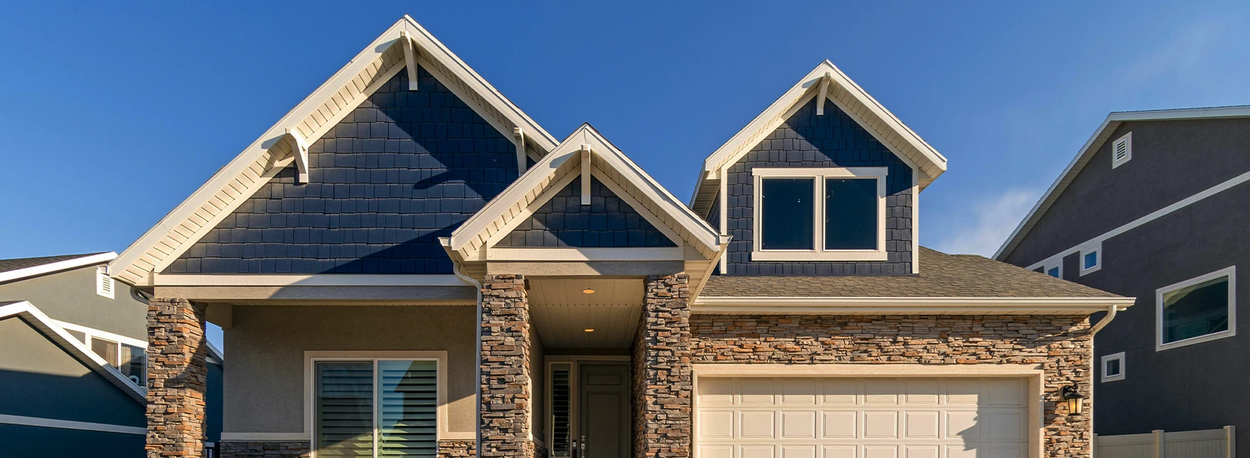 A nice family home on a sunny day