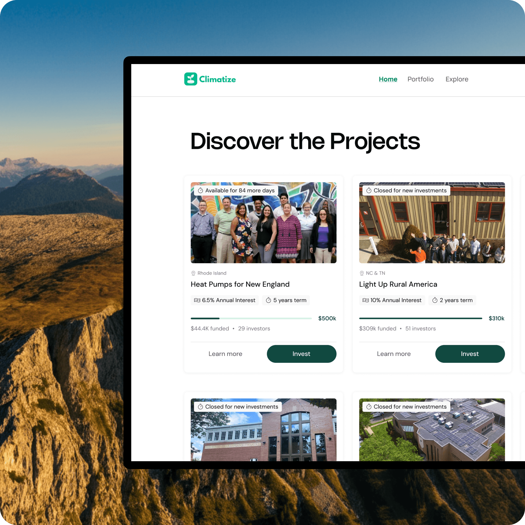 Discover projects climatize