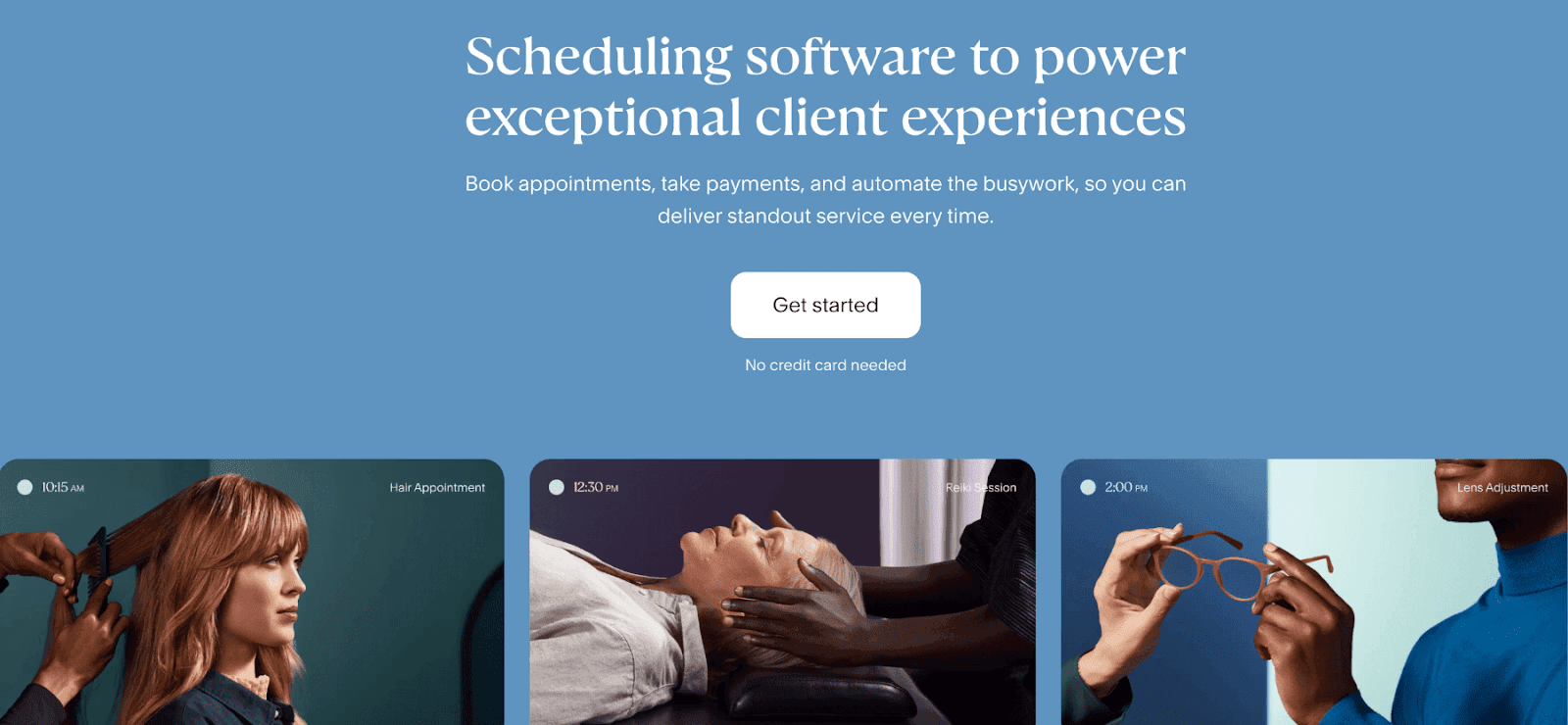 Acuity Scheduling homepage