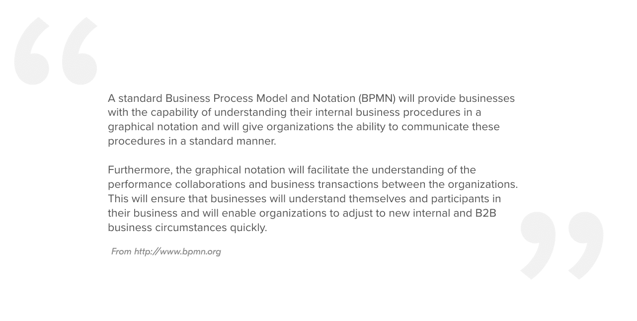 A quote about Business Process Model and Notation.