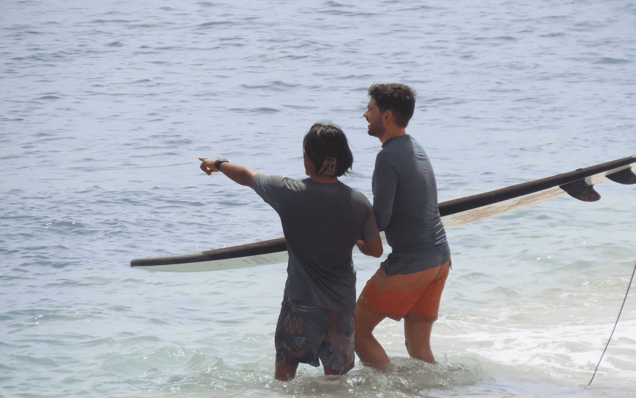 A man doing surf stunt