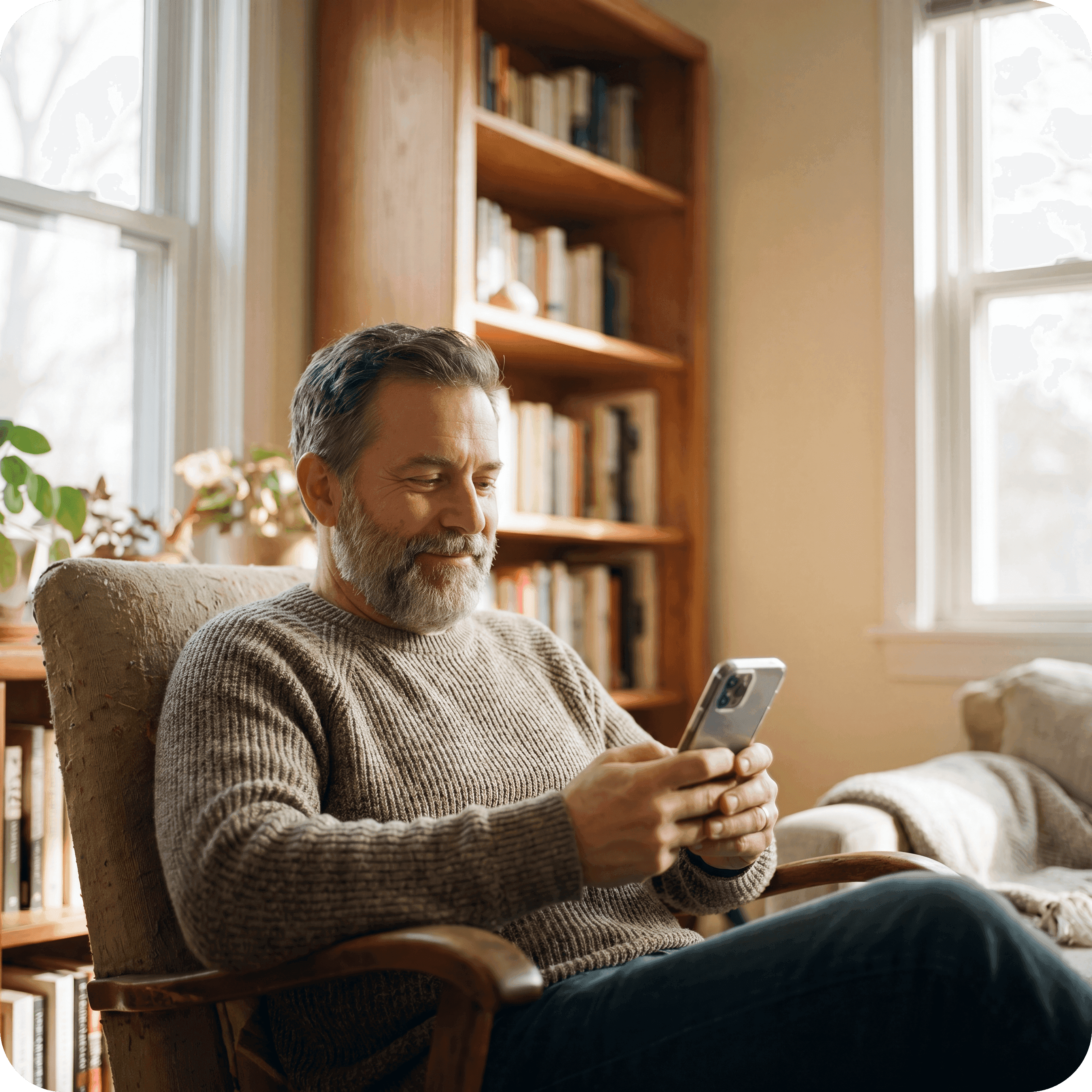 Person looking at phone.