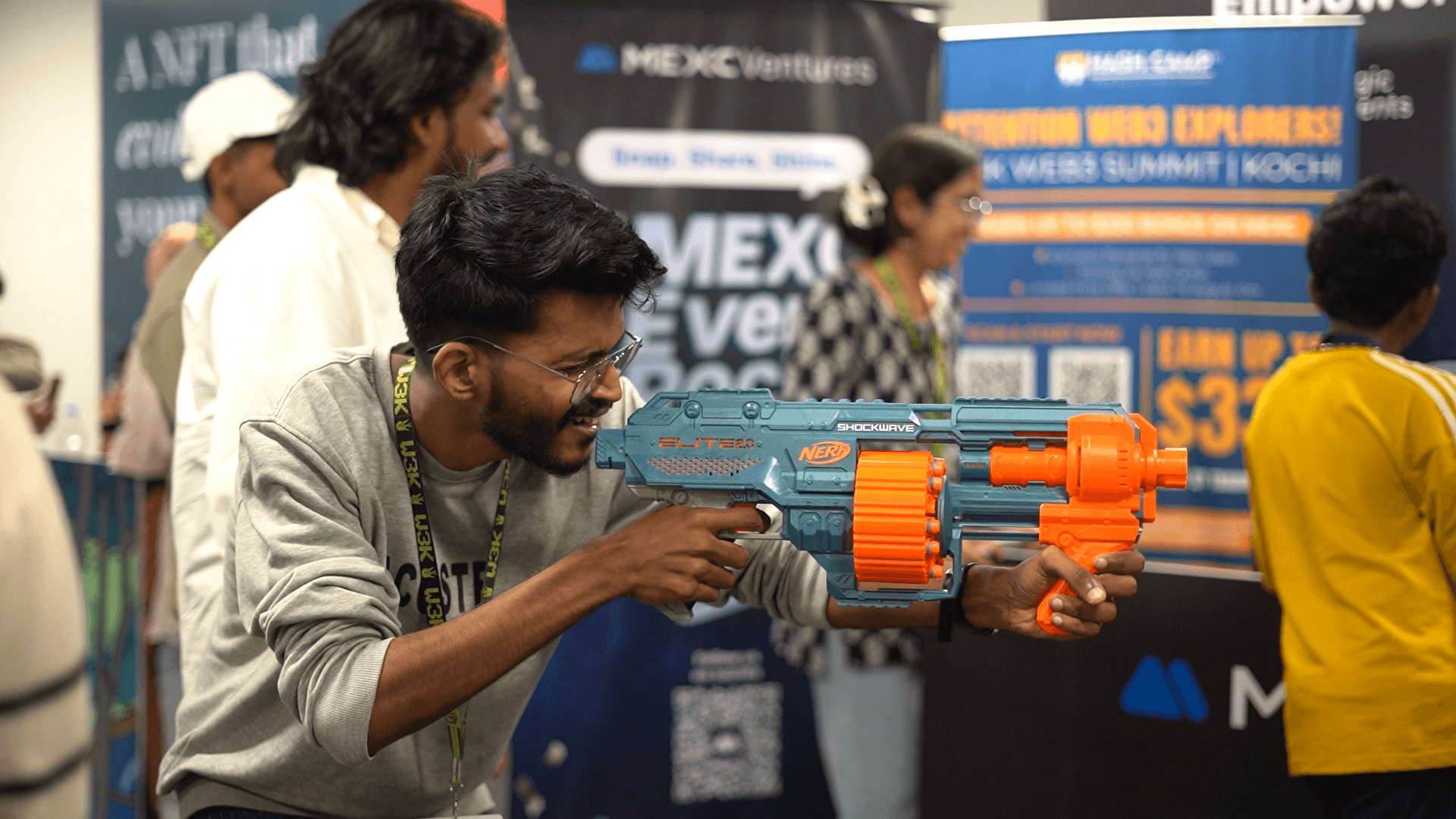 Blockchain startup booth at Web3 summit