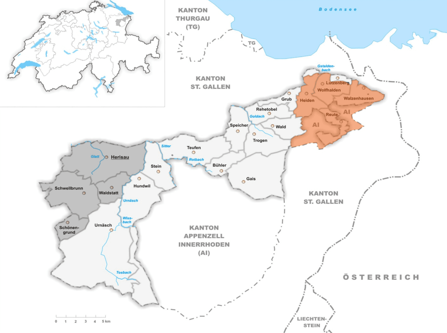 Kirchgemeinden in Hinterland