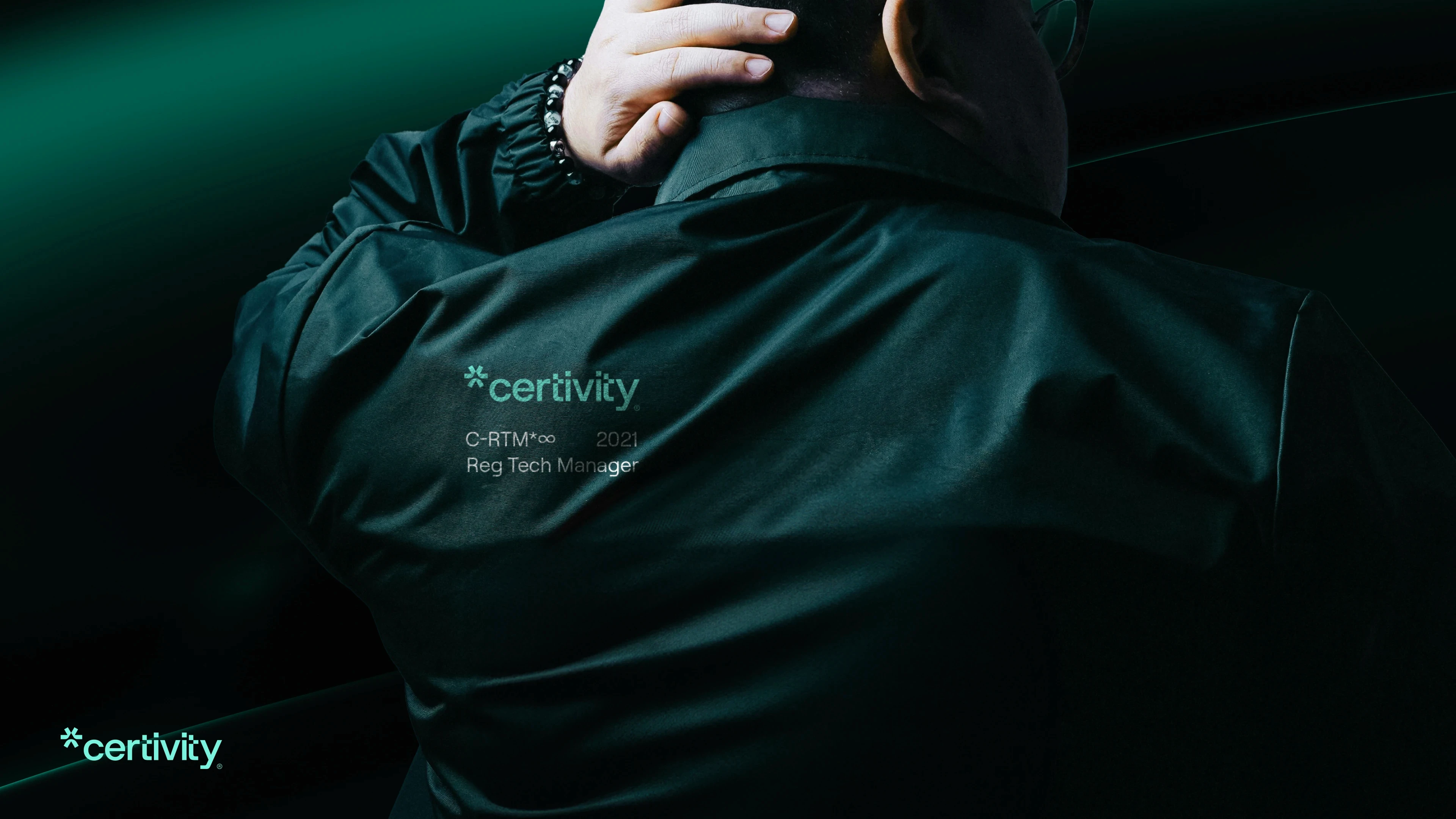 Back of a man's jacket
